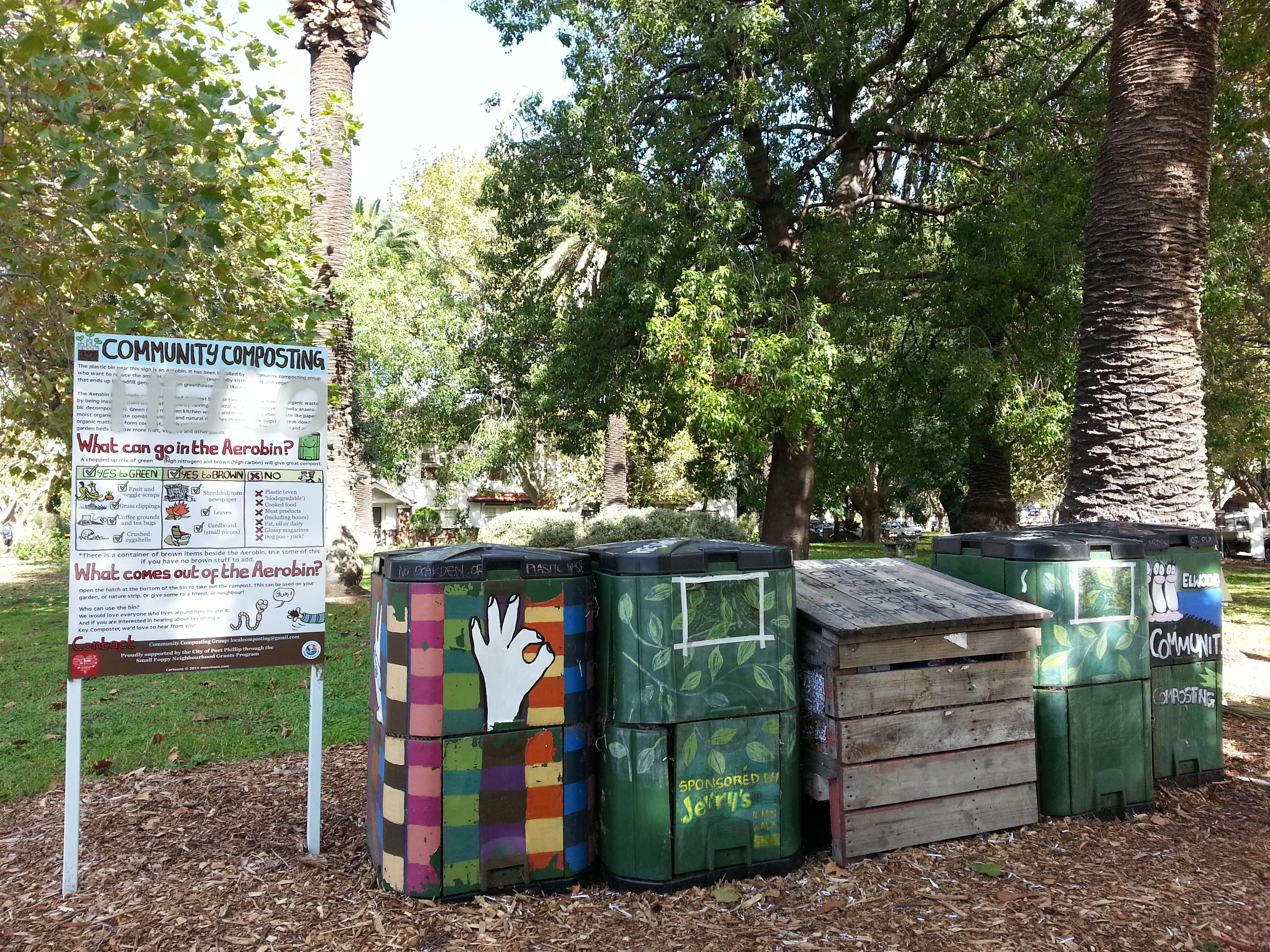 Community composting at Elwood, Melbourne, Australia