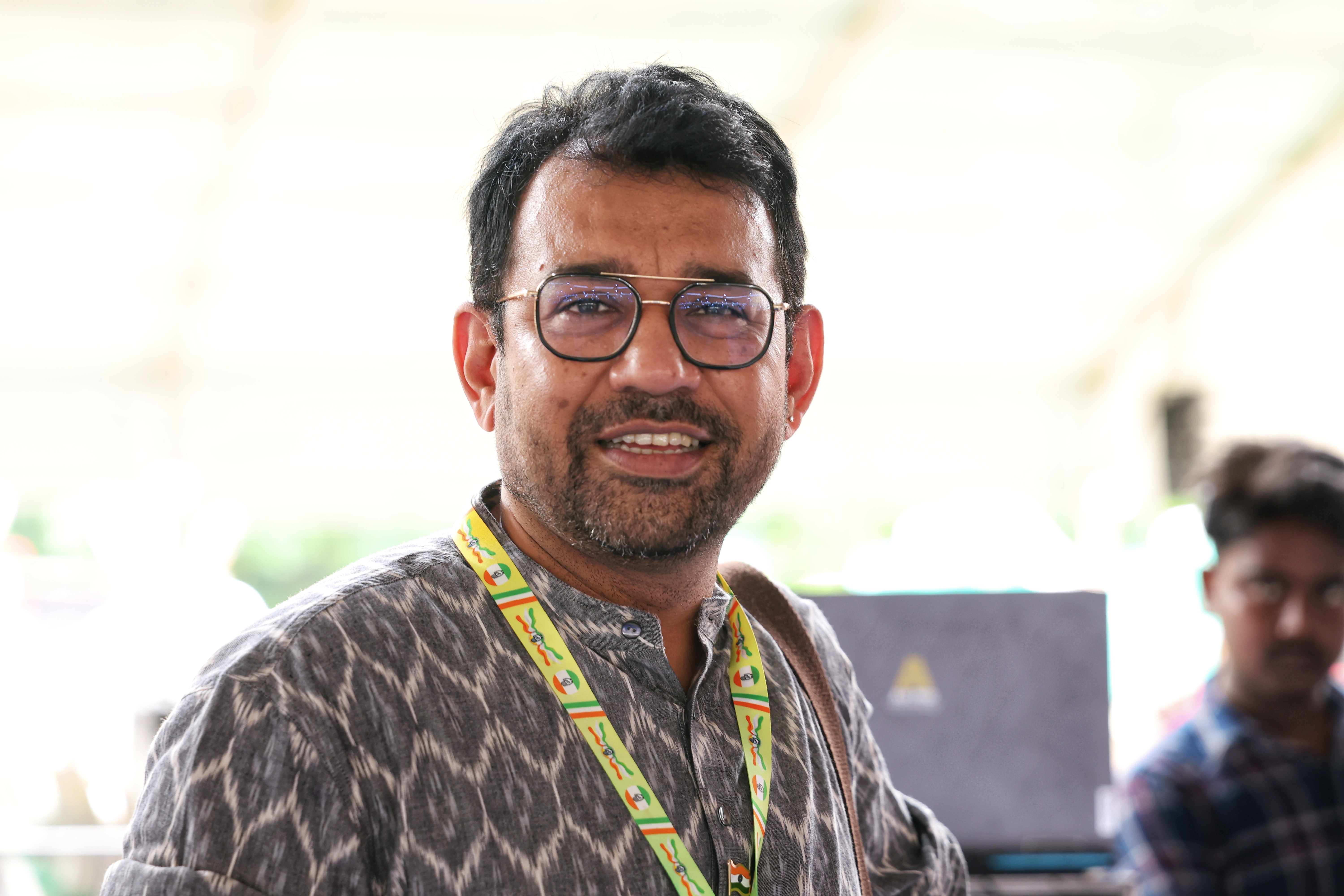 Dr Sumit Dubey pictured during a public meeting at Bhubaneswar, Odisha 2025