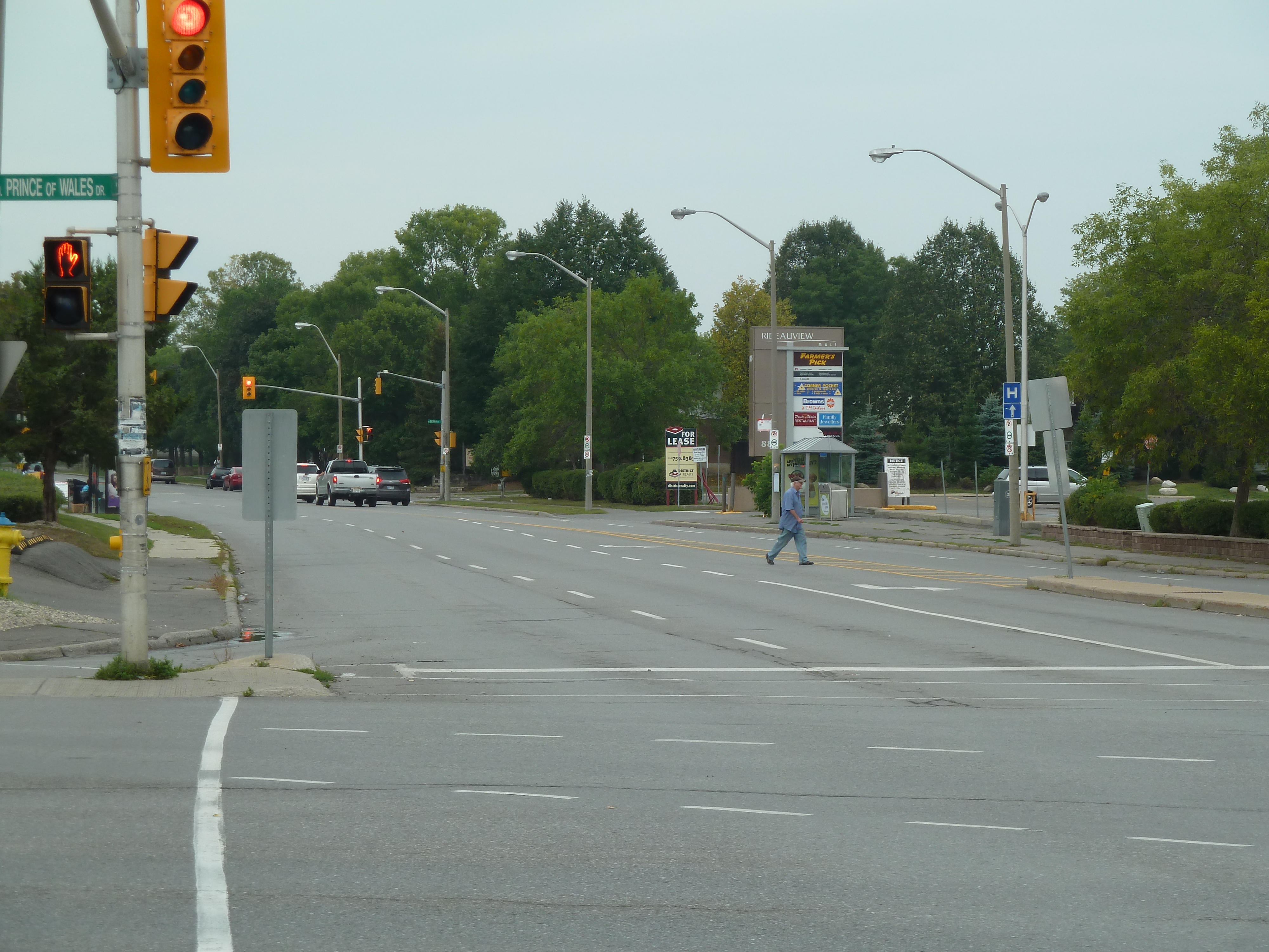The end of Meadowlands Drive at Prince of Wales Drive