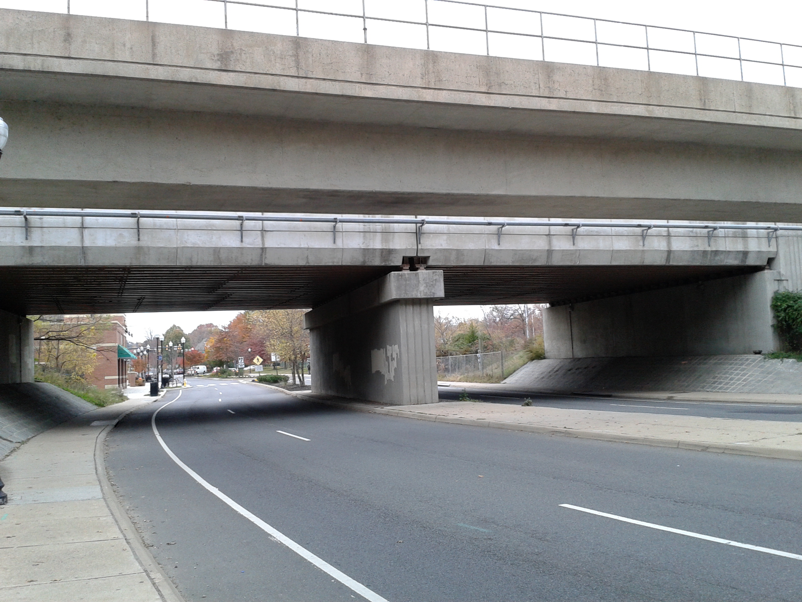 Braddock Road where it passes under the Washington Metro tracks