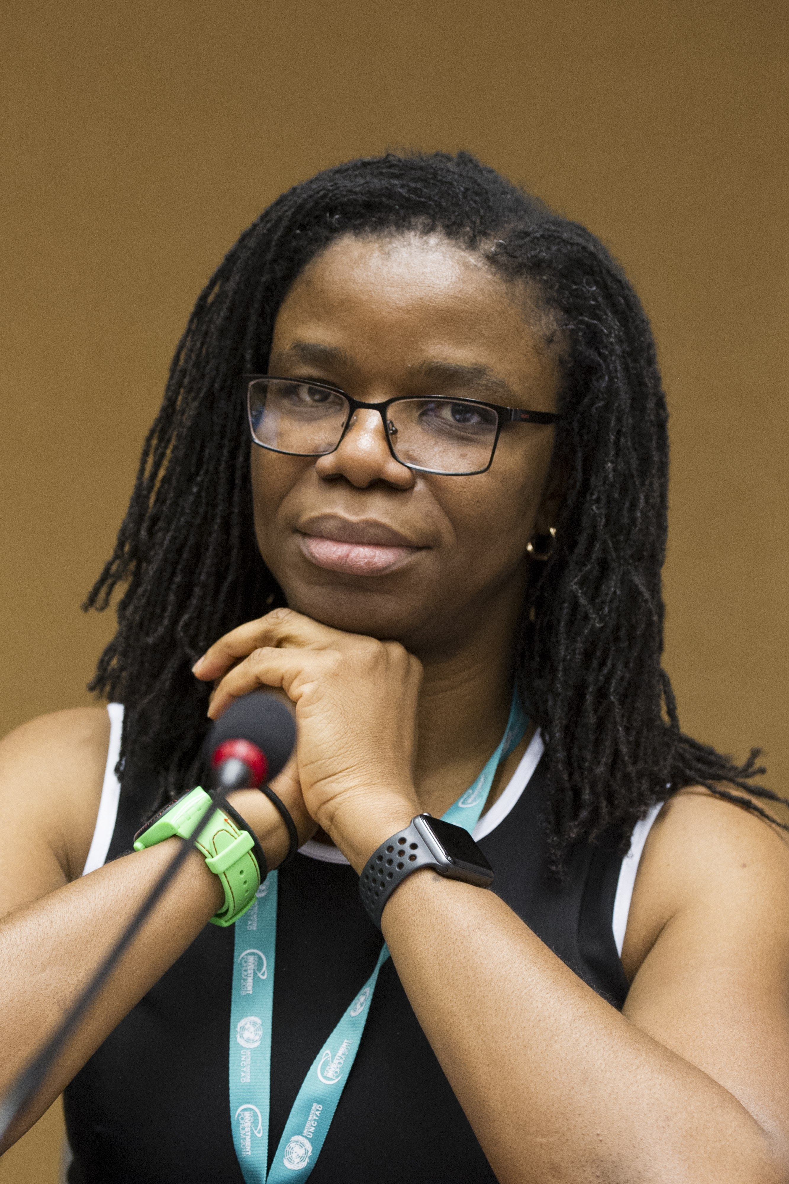 Yewande Sadiku in 2018 at the World Investment Forum
