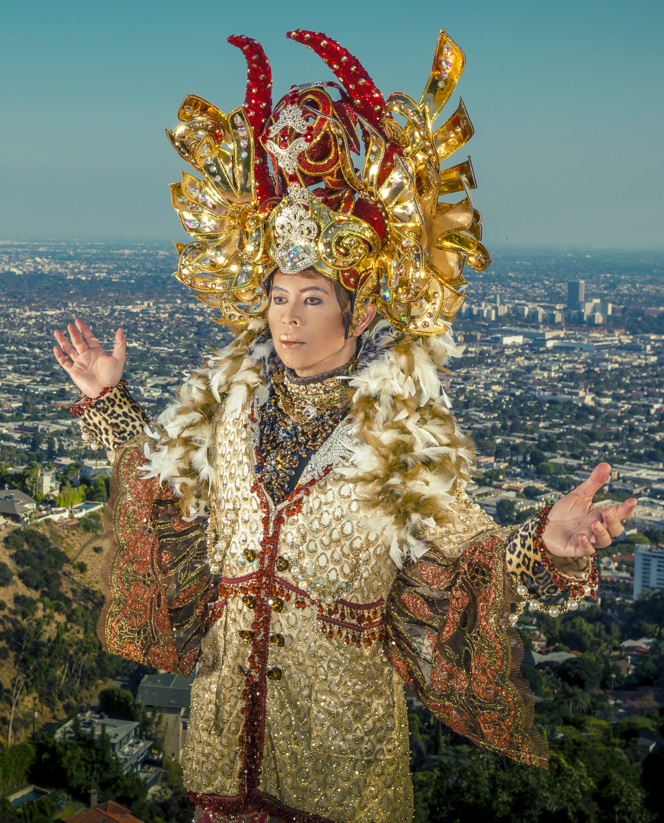A fantasy couture costume by designer Bobby Love