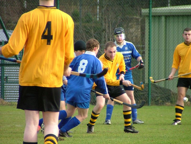 A shinty game in progress A shinty game in progress