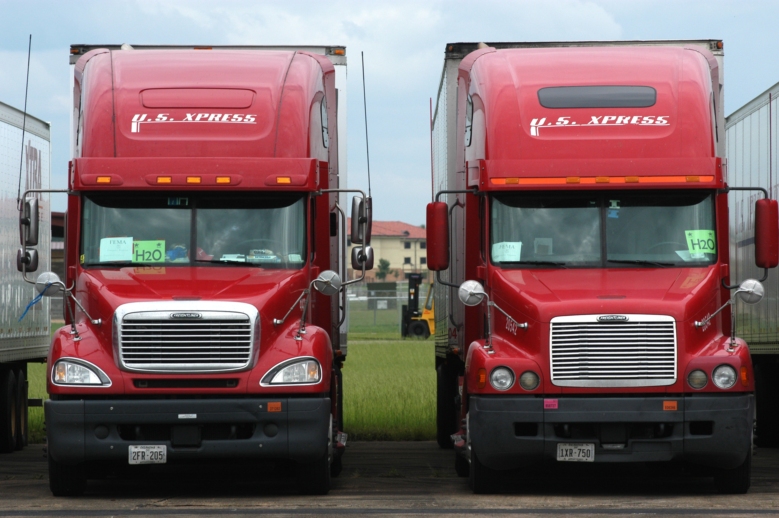 Two U.S. Xpress tractors in 2005