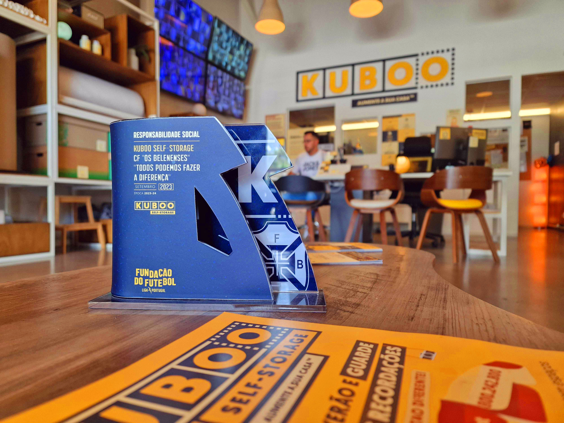 Liga Portugal's Social Responsibility Award won by KUBOO Self-Storage and C.F. "os Belenenses" in September 2023