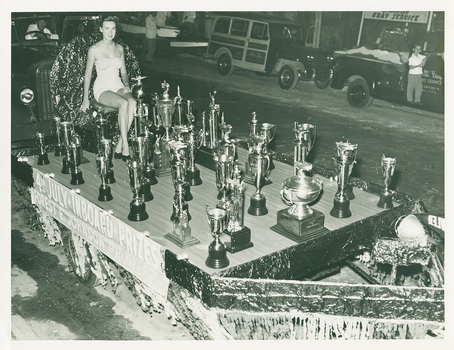 Some of Forest E. Johnson Race Boat Trophies