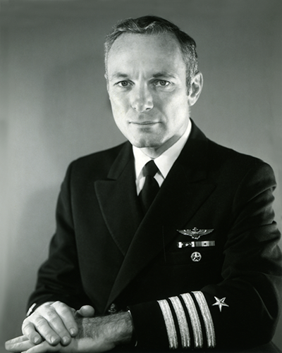 Leonard Anthony Bracken Jr. following his promotion to U.S. Navy captain, 1976