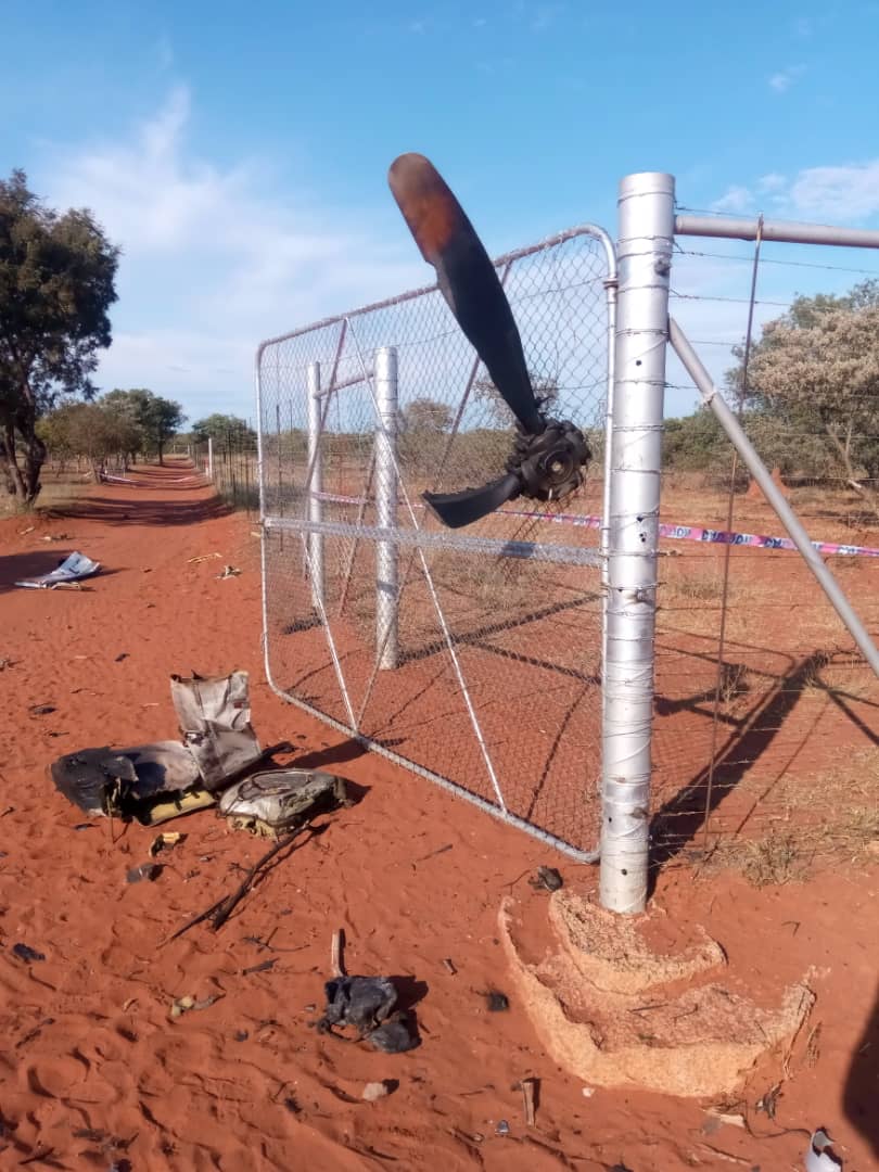 The wreckage of A2-MBM