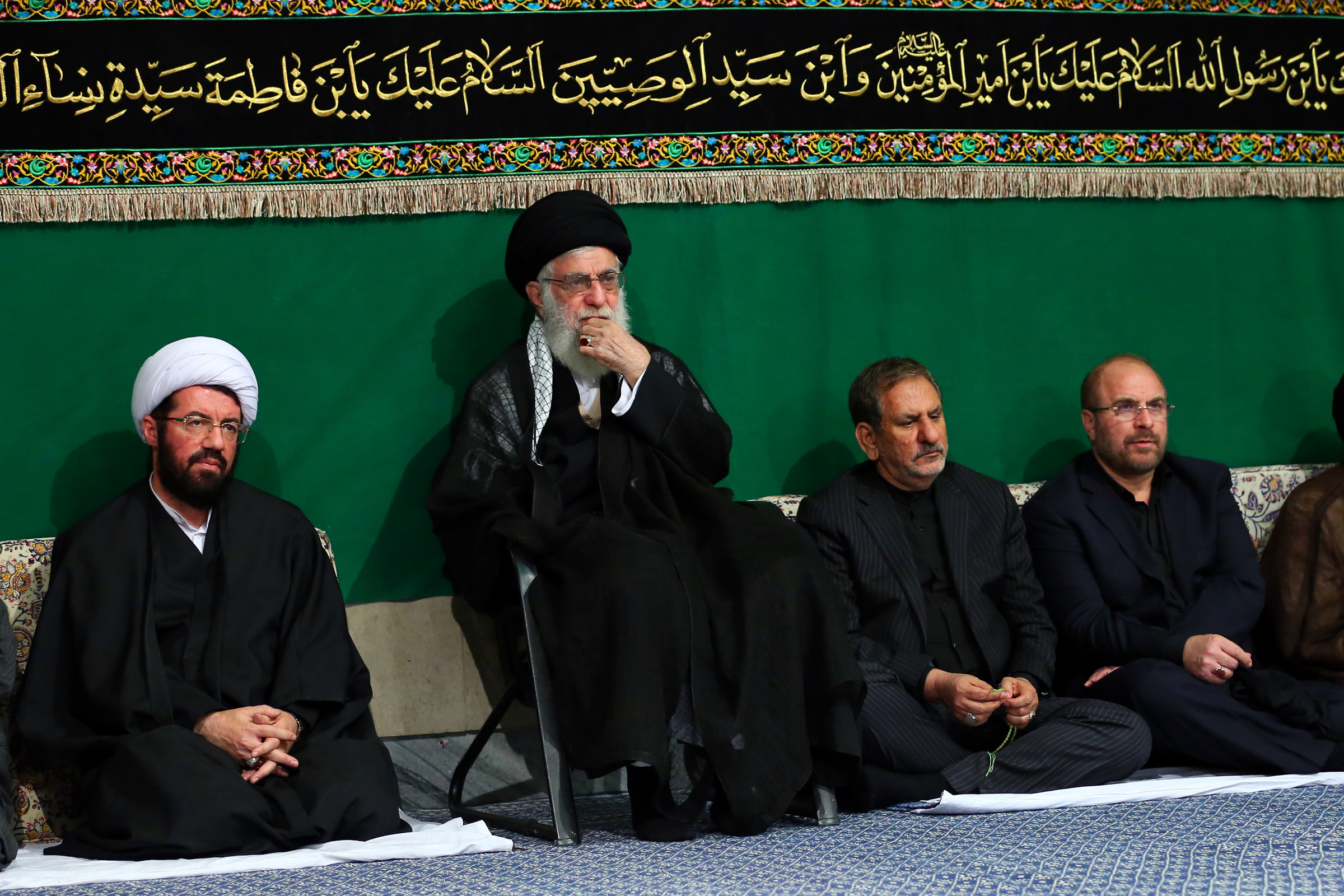 Ali Khamenei (second from left) in 2016