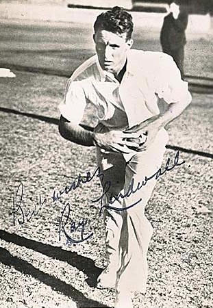 The Australian fast bowler Ray Lindwall, with his new-ball partner Keith Miller he would launch an "opening blitz" against England's Len Hutton.