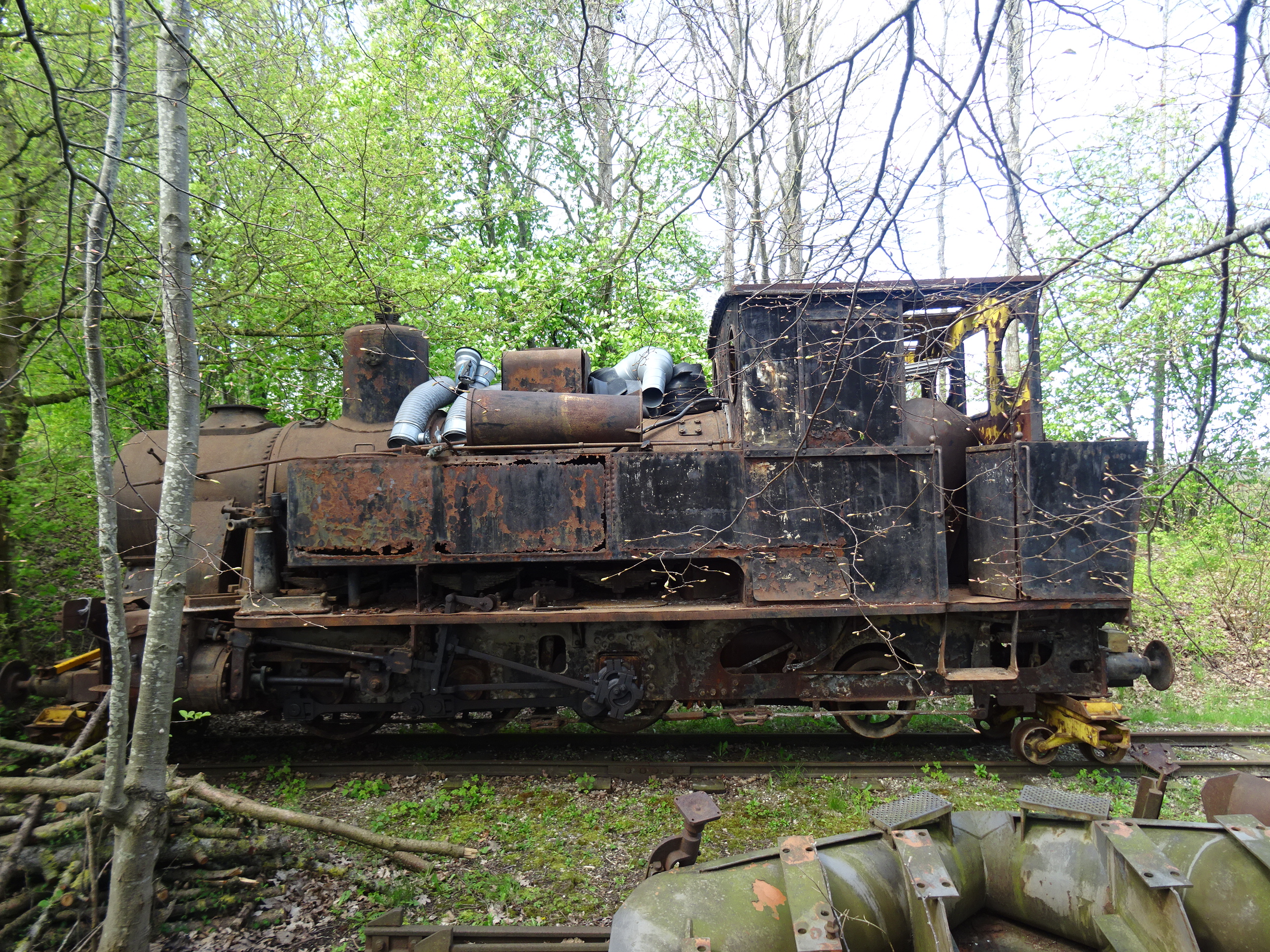 FJ V at Hedehusgård Station, FJ V steam locomotive from Faxe Railway at Hedeland Railway