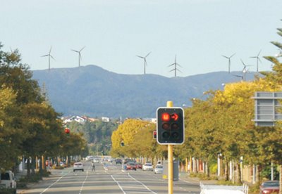 What the wind turbines will look like from Fitzherbert Ave