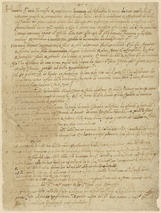 letter from Leonardo da Vinci to Ludovico Sforza