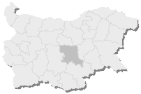 Map of Bulgaria, 27th MMC – Stara Zagora is highlighted