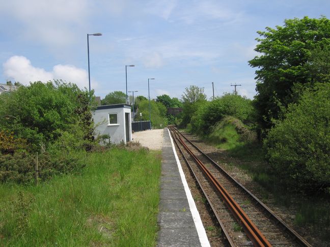 Luxulyan is a very basic railway station with just a raised platform and small shelter