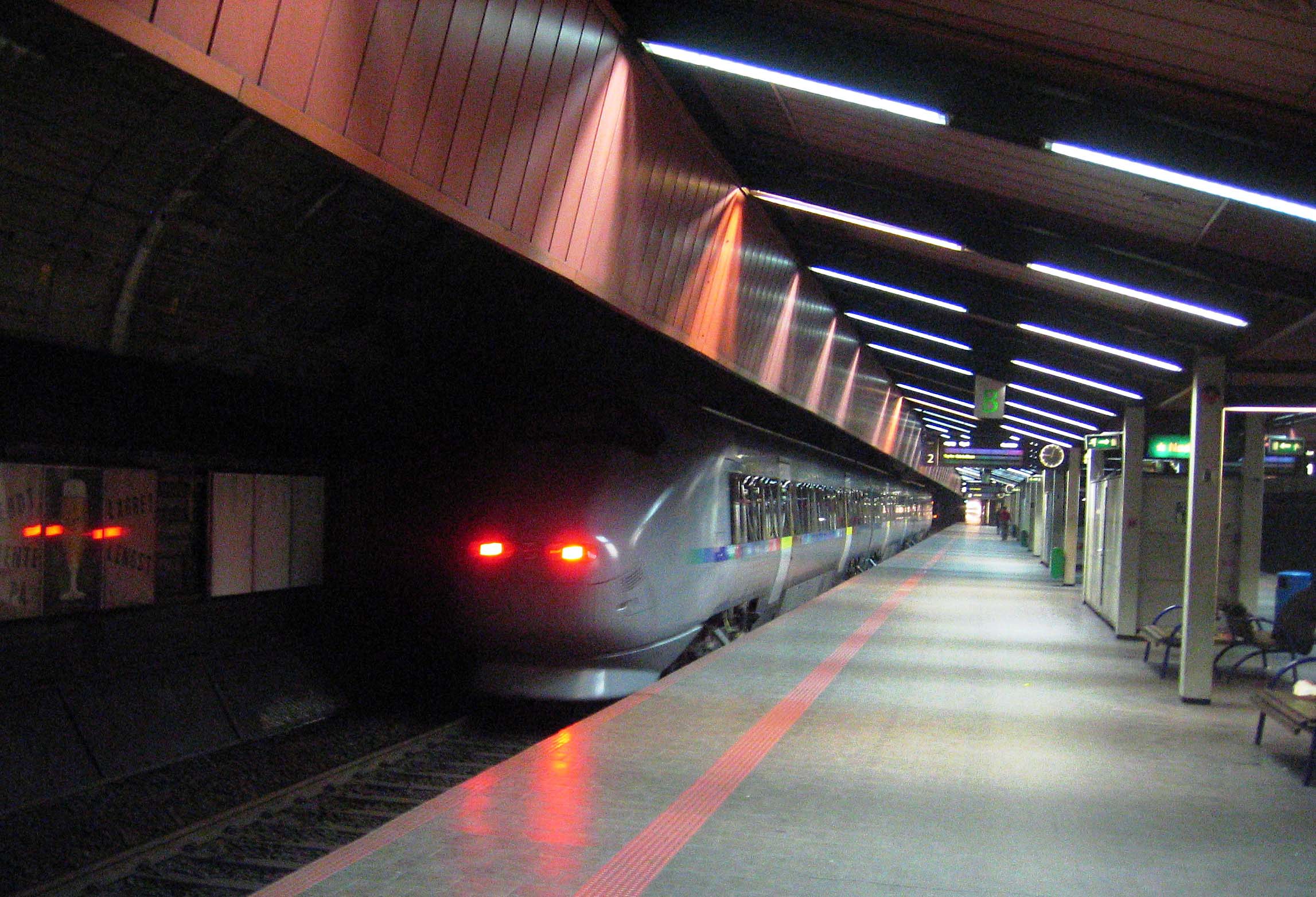 Nationaltheatret station in Oslo, Norway, is located in a tunnel beneath the city