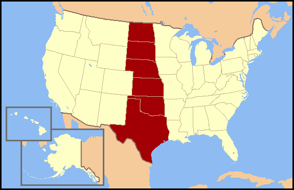 Frontier Strip states are in red.