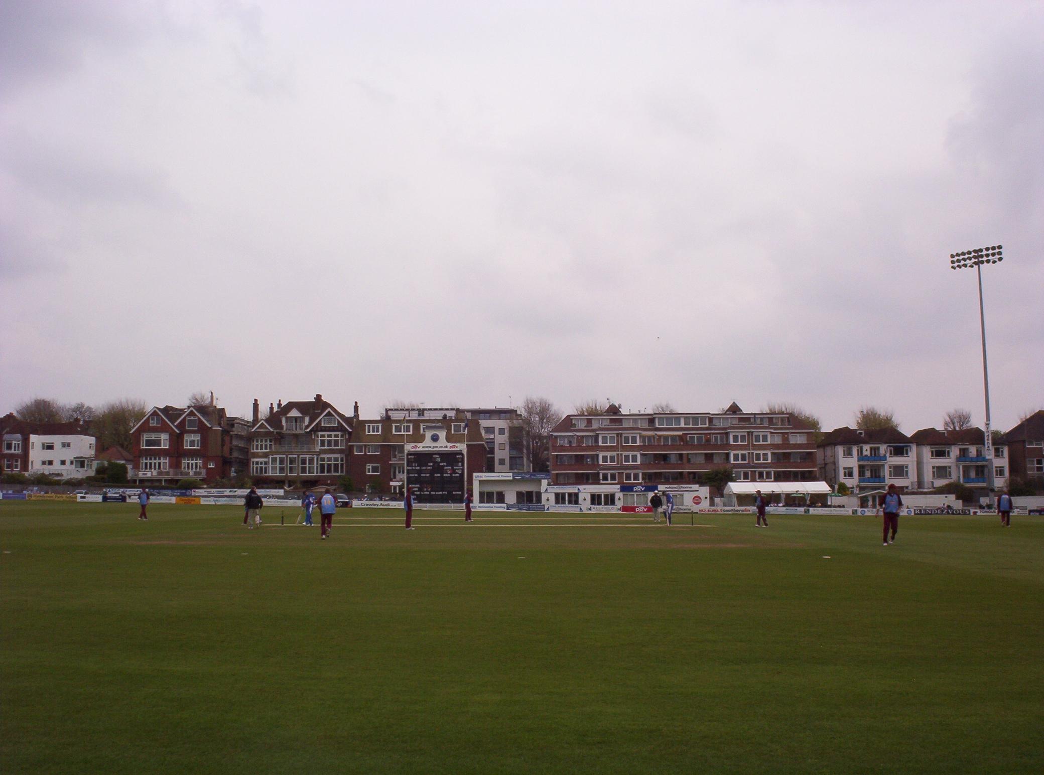 Derbyshire batting at Hove