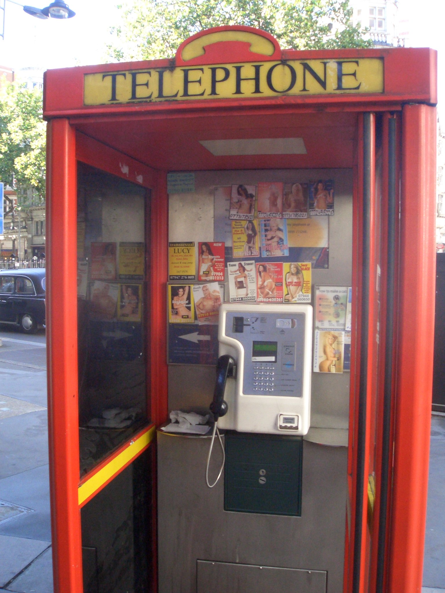 Prank messages left at payphones can become interspersed with real items, including call girl advertisements.