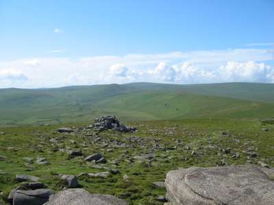 |A typical view across Dartmoor - a nightmare to navigate in poor visibility