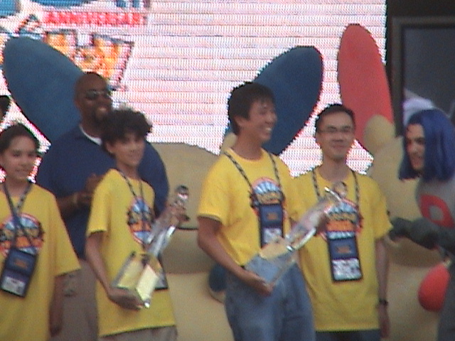The winners of the 2006 Pokémon Video Game Tournament, Samin Syed (left) and Minh Le.