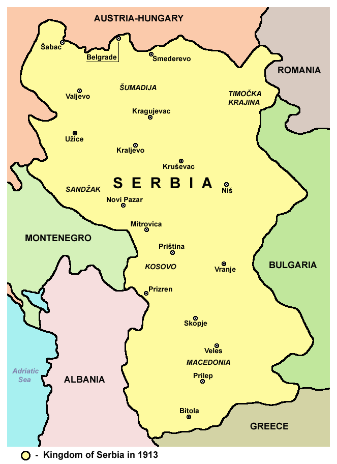 Kingdom of Serbia in 1913 Kingdom of Serbia in 1913