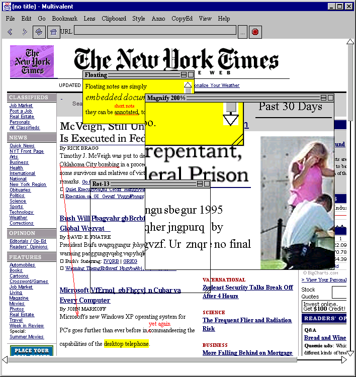 Screenshot of Multivalent software