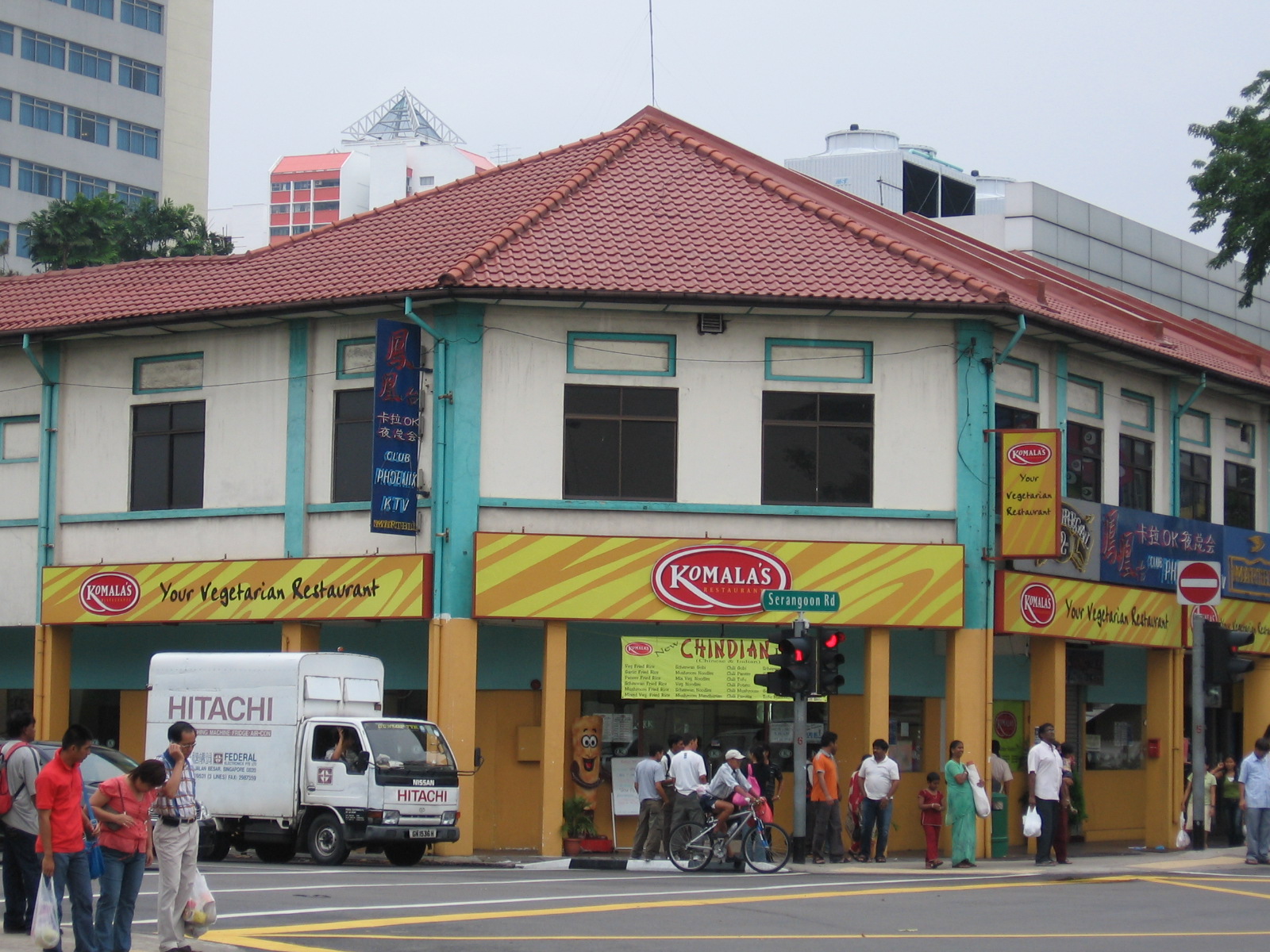 A branch of Komala's Restaurants on Serangoon Road, Singapore.