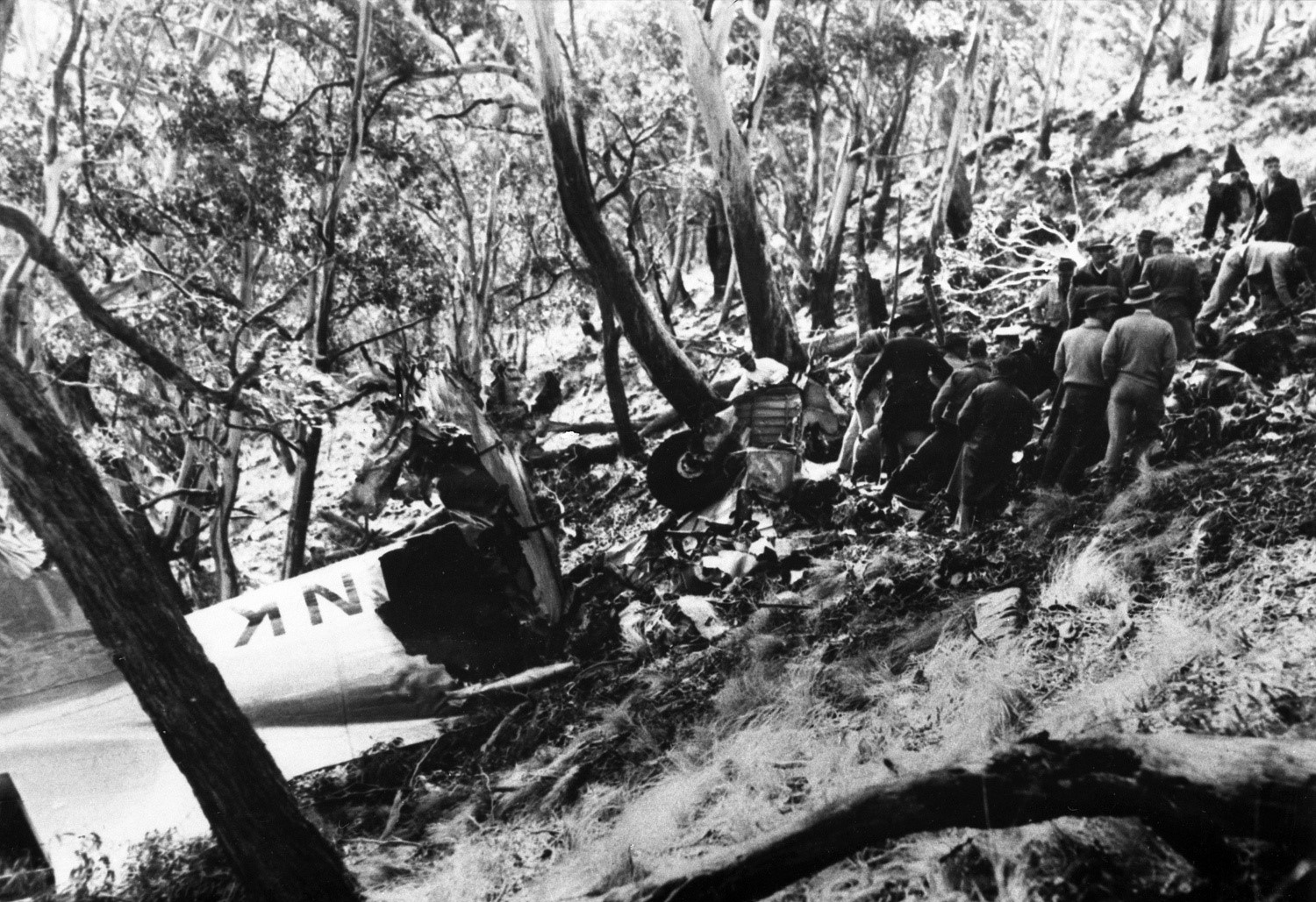 The crash site of Australian National Airways Flight 331