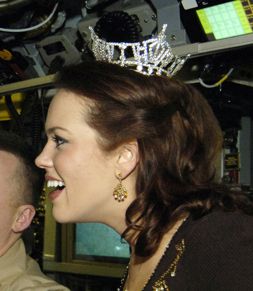 Heidi Voight onboard USS Connecticut (SSN-22) in February of 2006