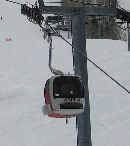 The old cabins on the Silver Queen Gondola.