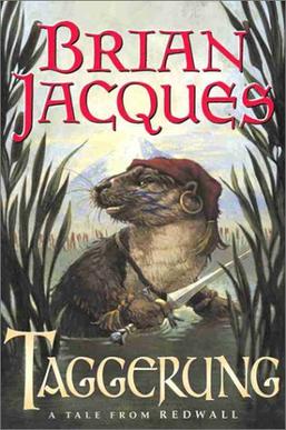 Deyna, holding Sawney Rath's dagger, on the US cover of The Taggerung.