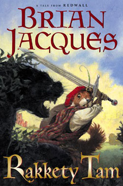 Rakkety Tam MacBurl in his tartan and feathered cap, from the US cover of Rakkety Tam.