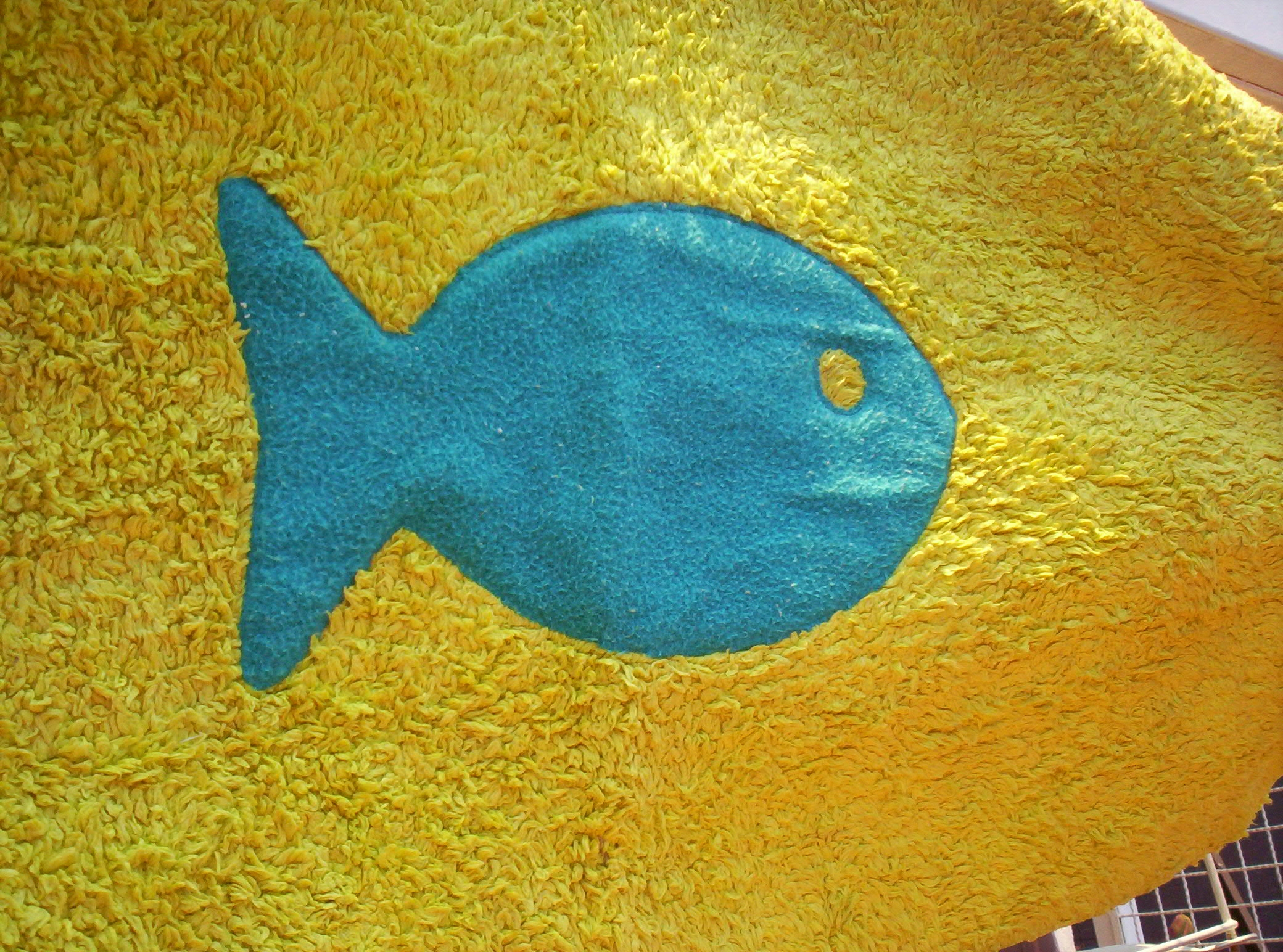 Foot Towel with a fish stamp
