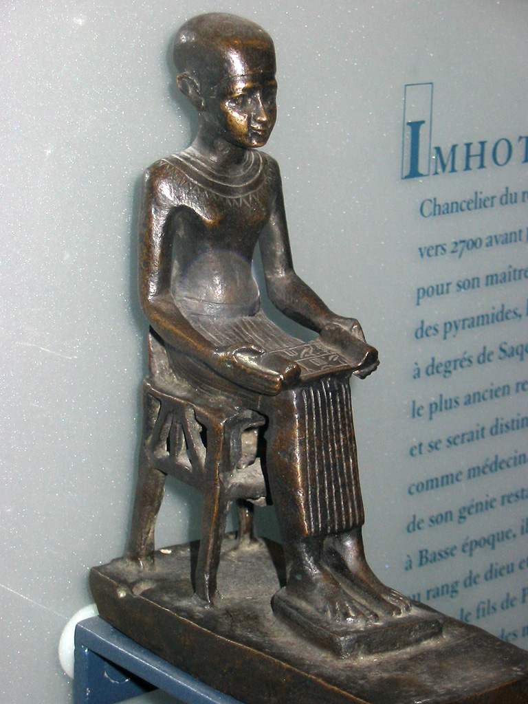 Statuette of Imhotep in the Louvre