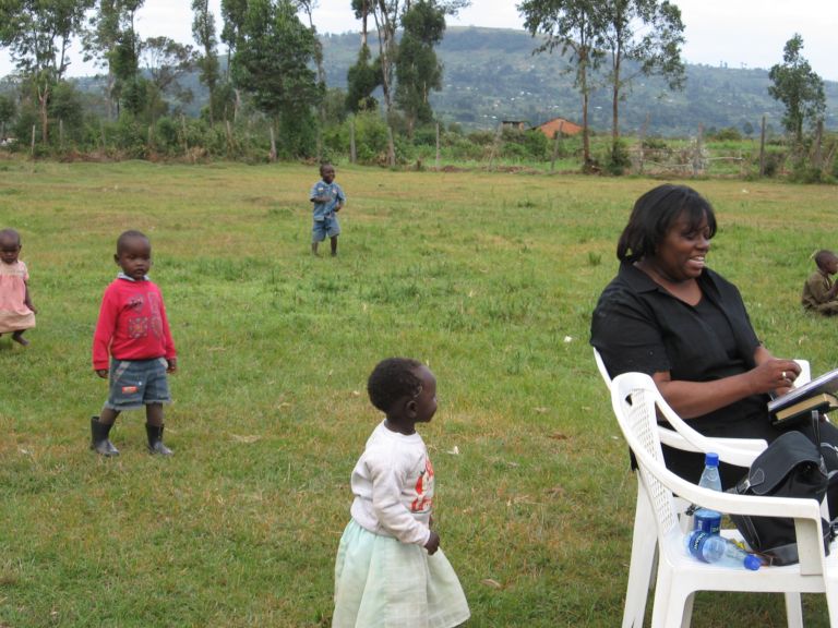 Paulette Brown with children