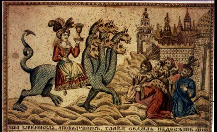 The [...] of Babylon rides the seven-headed Beast.