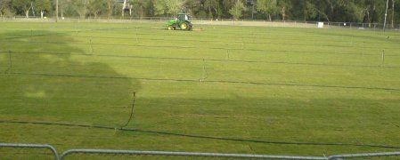 Resurfacing works at Eltham Central Park, 21 April 2007: instant turf had just been newly laid