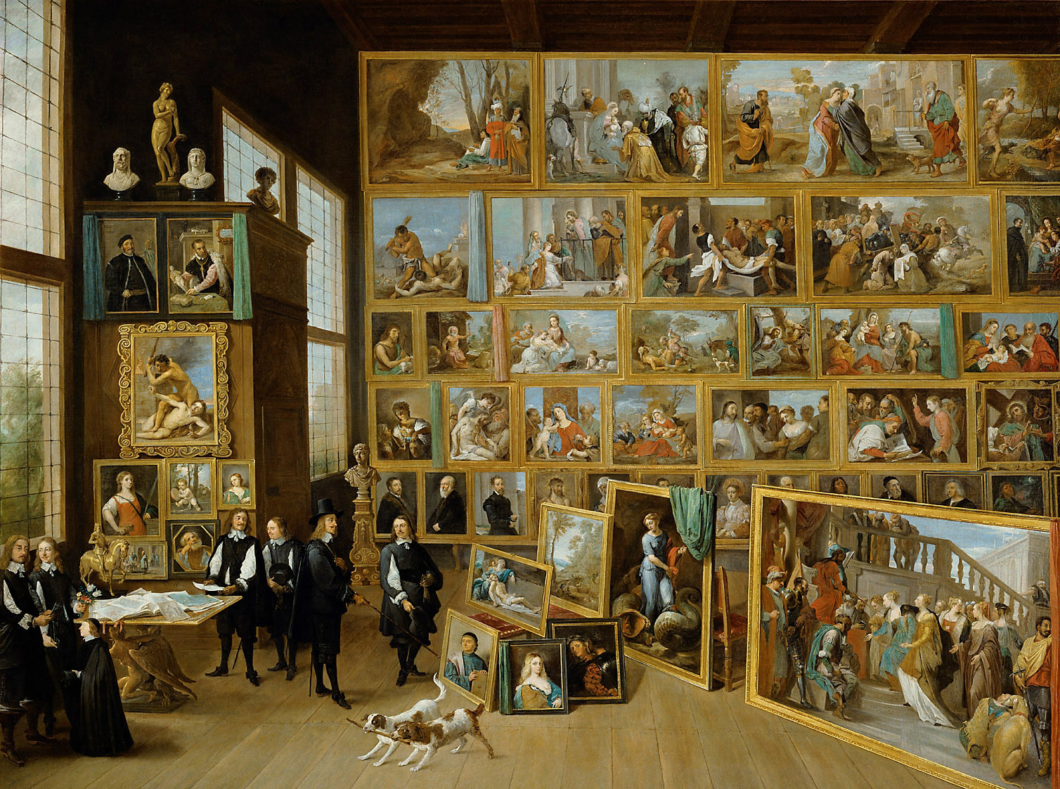 Archduke Leopold Wilhelm in his Gallery in Bussels (Painting by David Teniers the Younger, ca. 1650, Kunsthistorisches Museum, Vienna)