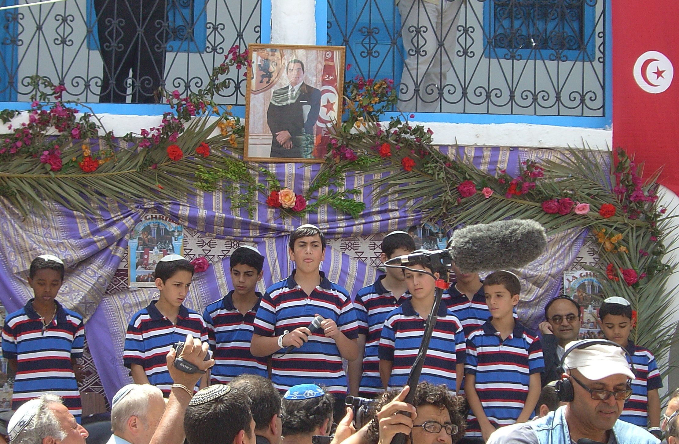 The Jerusalem Boys Choir peforming at the El Ghriba synagogue, Djerba, Lag Ba'omer 2007