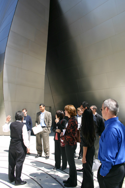 Leadership L.A. participants at the Walt Disney Concert Hall in downtown Los Angeles
