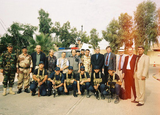 The NCF electoral monitoring team in Red Zone Iraq: setting out for Nineveh Province in 2006.