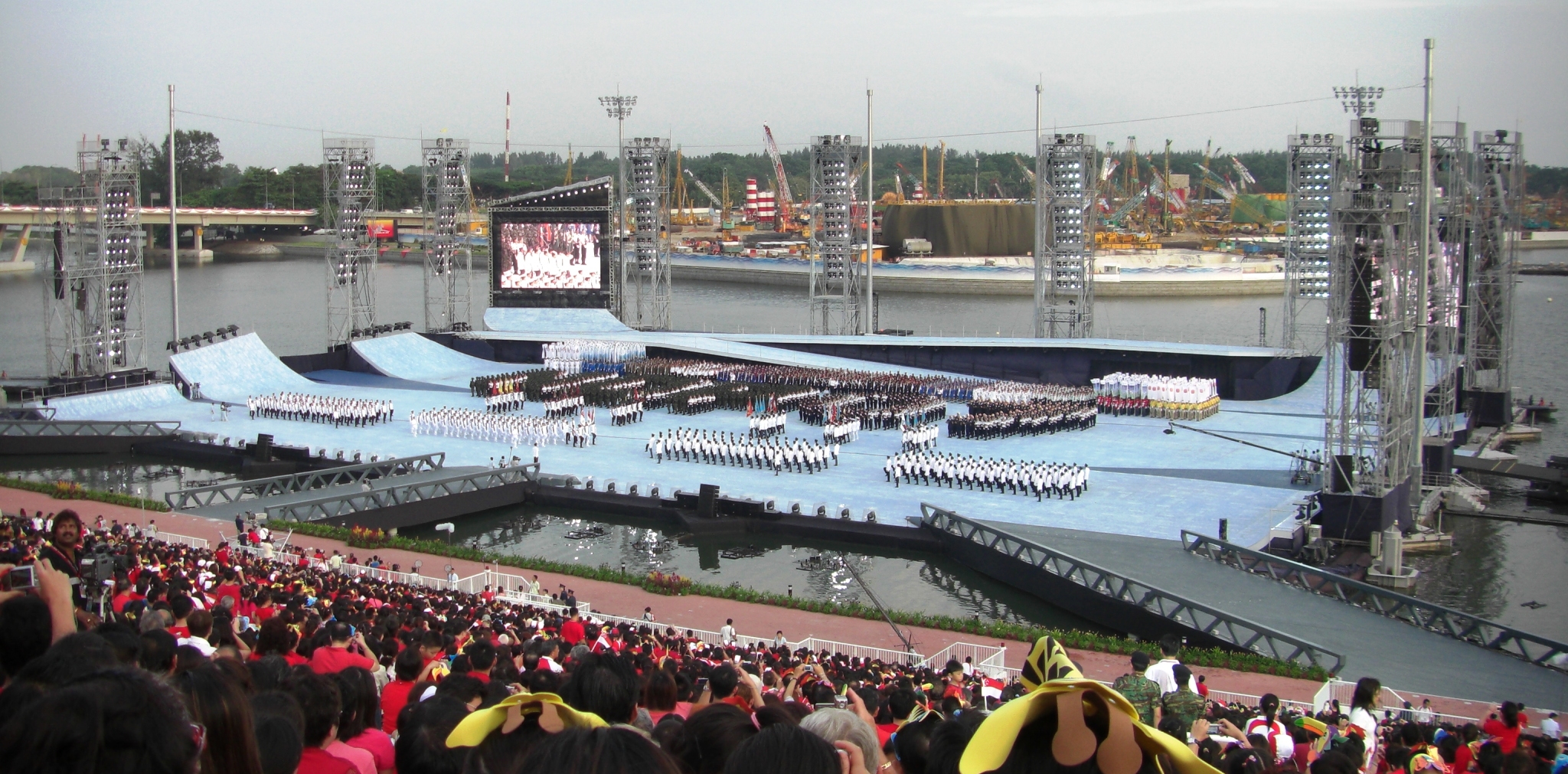 All the marching contingents lined up on August 9 2007