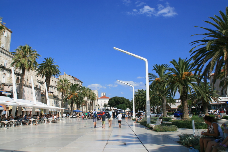 The "Riva" (seashore in Italian) of Split (Spalato), that was created and named by Bajamonti, the last Dalmatian Italian Major of the city. Nearby it is located the Comunita Italiana office of the local Dalmatian Italians