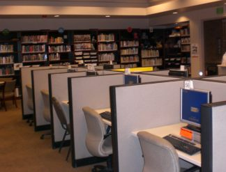 Computer Workstations at the Laguna Hills Technology Branch Library, 2007.
