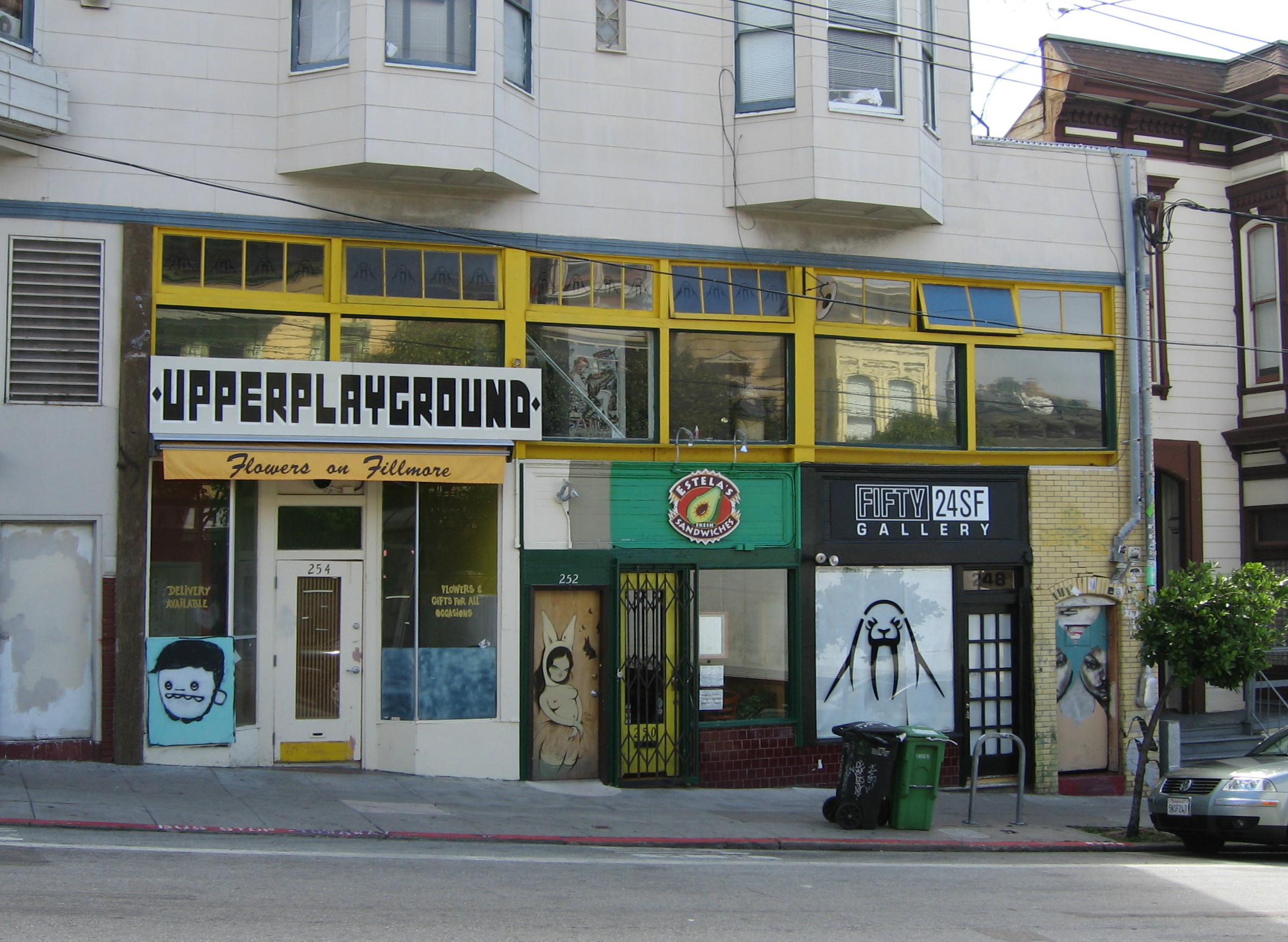 Upper Playground's flagship store in San Francisco, California is adjacent to its FIFTY24SF art gallery.|left