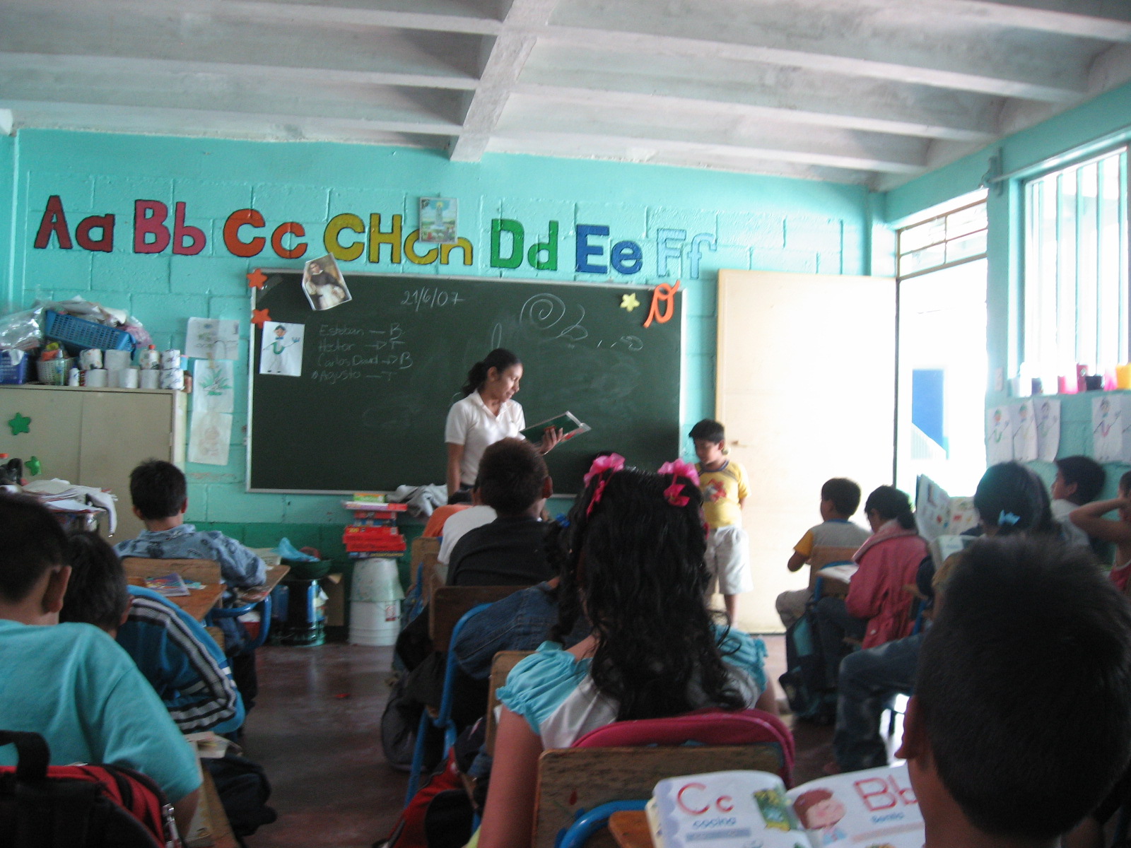 One of two first grade classes at the Francisco Coll School