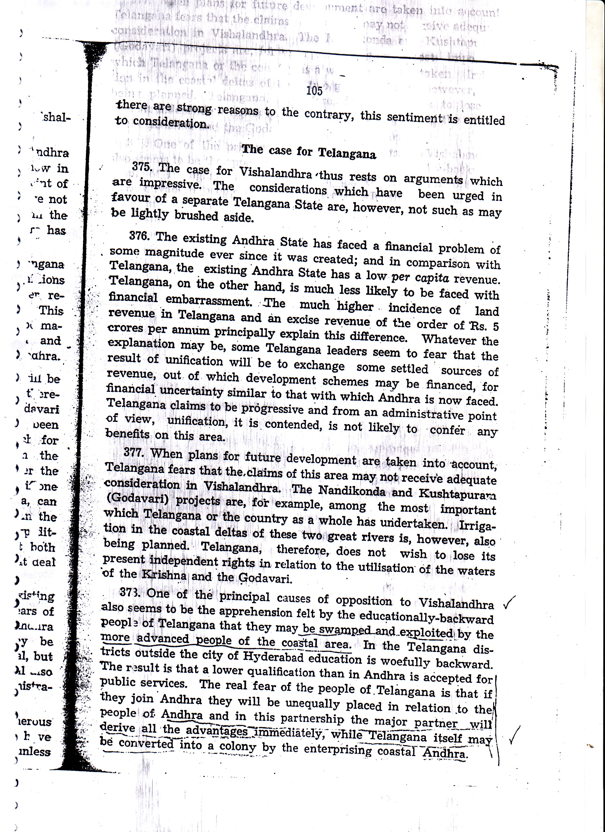 States Reorganisation Commission Para 374 to 378 States Reorganisation Commission Para 374 to 378