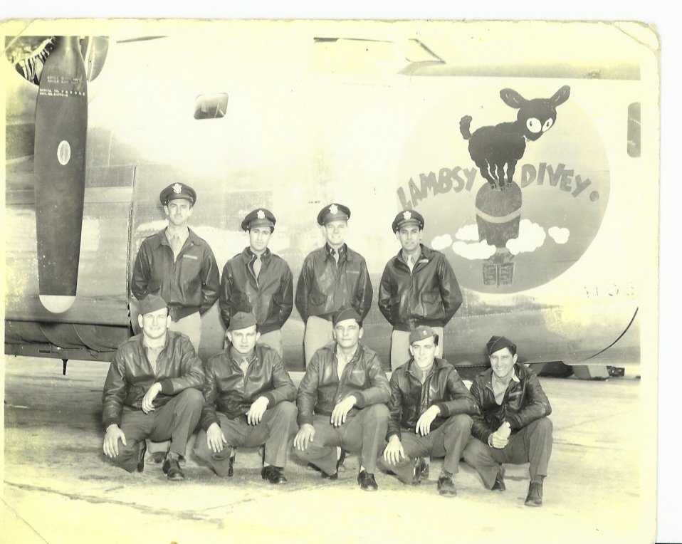 Crew of B-24 Lambsy Divey; Mercado at top right