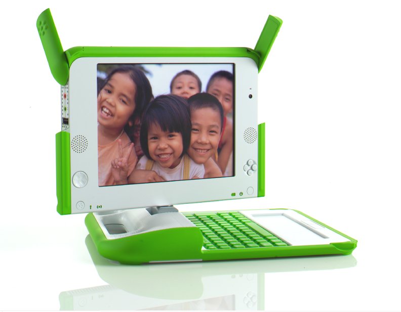 OLPC XO-1 is a low-cost educational laptop developed for children living in the third world.